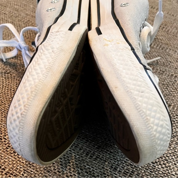 GRAY&WHITE Converse all star Chuck Taylor shoes size 8 double tongue EUC - Picture 7 of 16